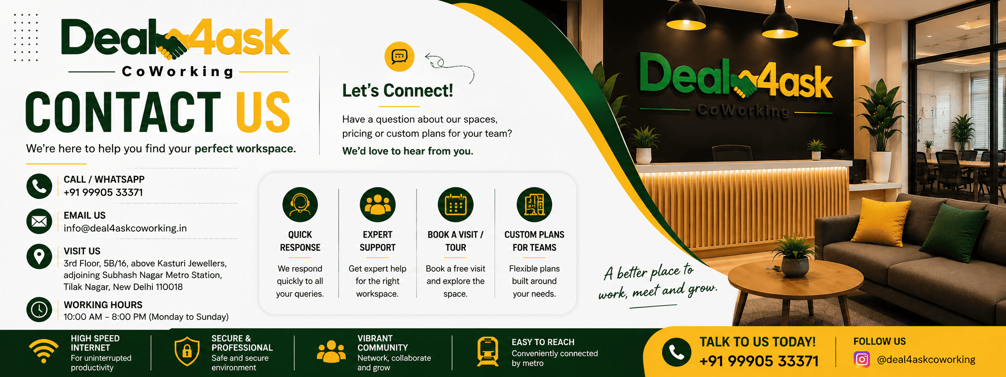 Contact Deal4Ask-CoWorking Banner